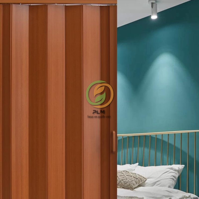 PVC Folding Zigzig Accordion Door for Interior Bathroom Plastic Folding Sliding Doors