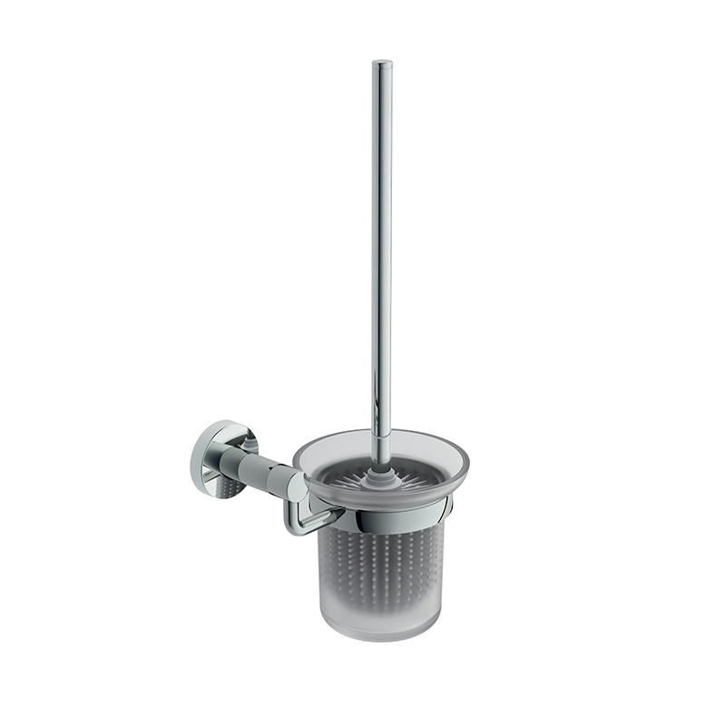 Настенный держатель для ёршика со стаканом из стекла