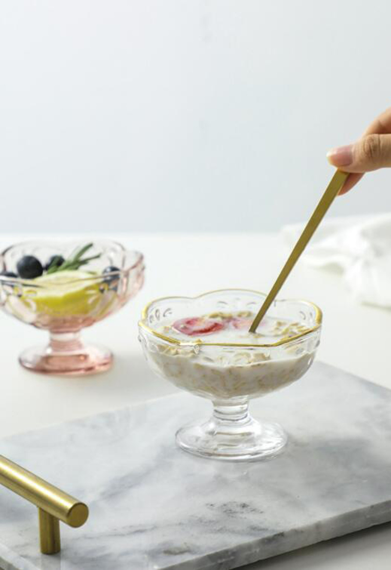 Creative Colorful Embossed Ice Cream Salad Bowl