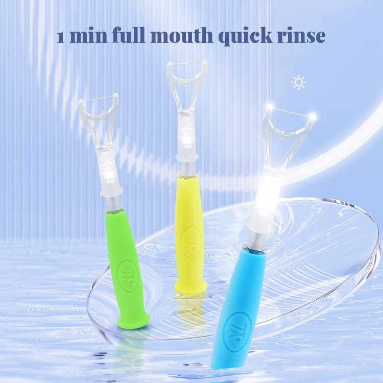 Replaceable Silicone Material Glowing Dental Floss Pick Dental Floss for Cleaning