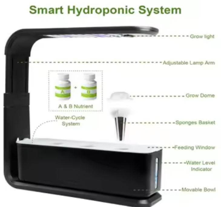 Veken LED Growing System 3 Pods LED Home Indoor Garden Kit