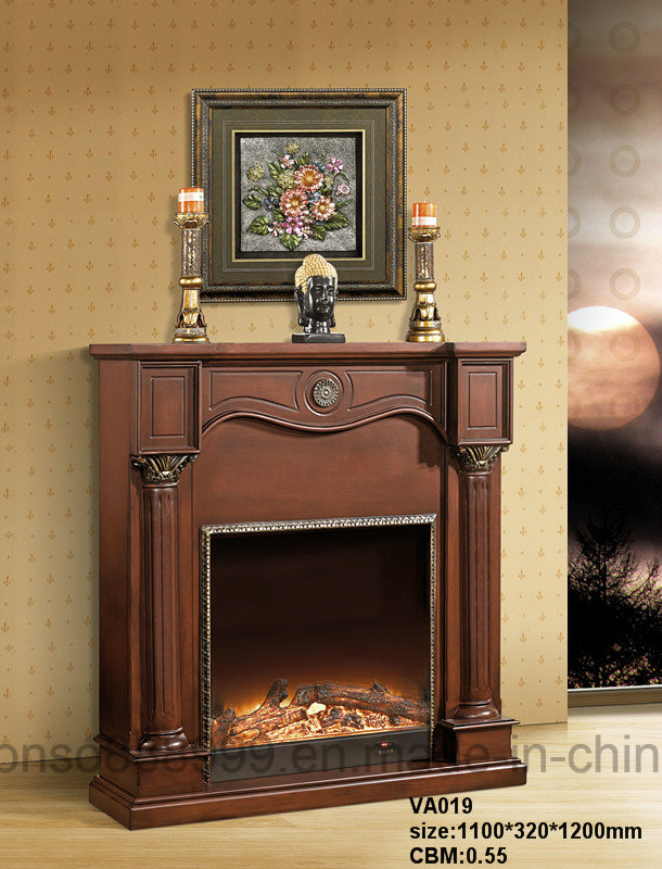 Yellow Marble Culture Design European Electric Fireplace