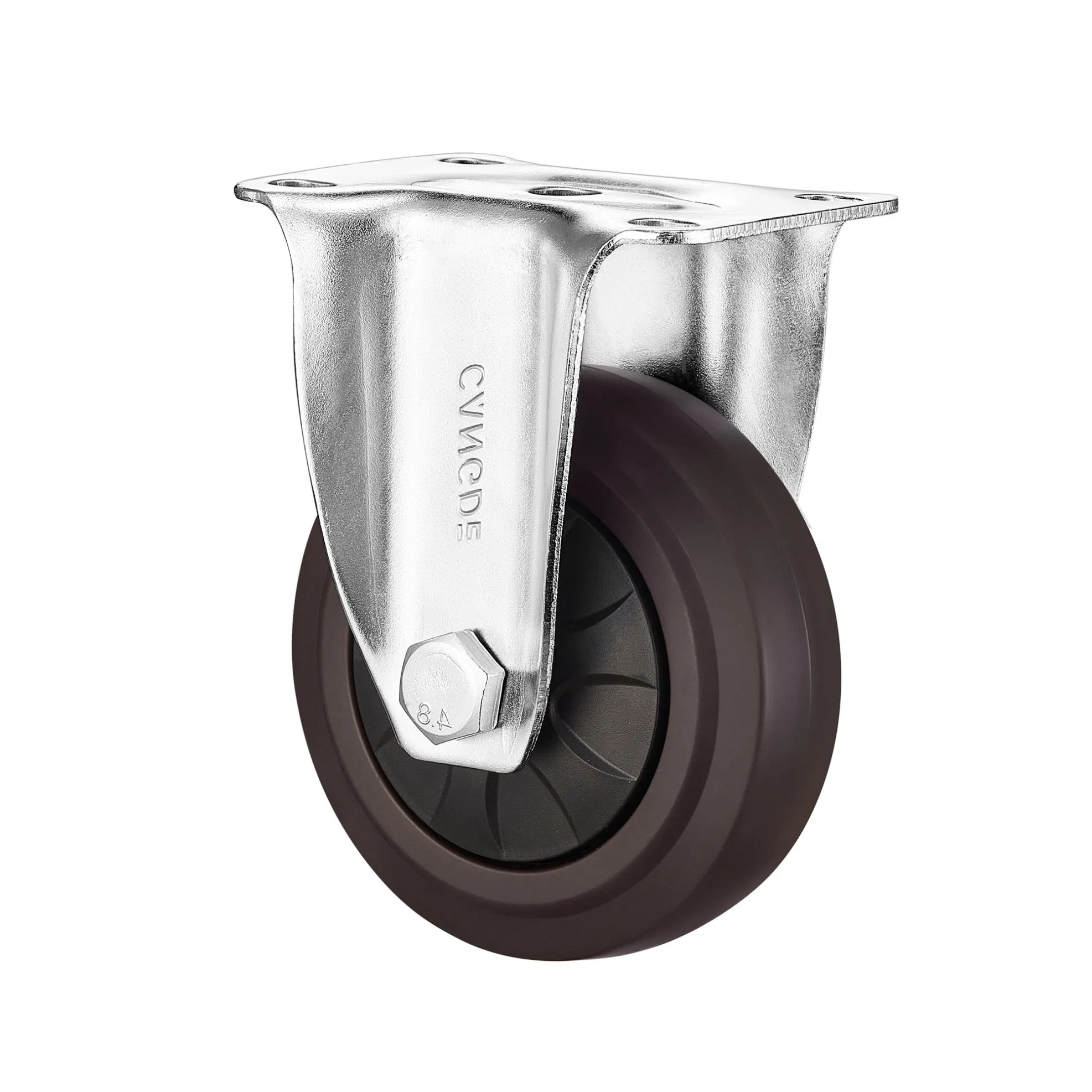 2.5 Inch 3 Inch 4 Inch 5 Inch Medium Duty Casters - Brown TPR Soft Rubber Wheels