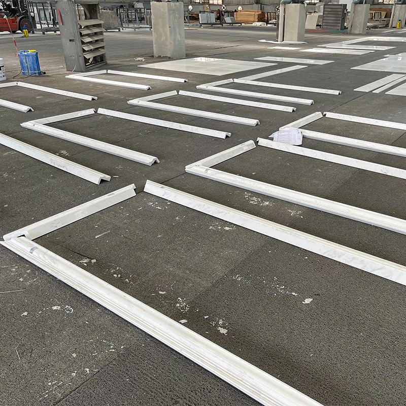 White Crystal Marble and Granite Window Sills Stone Trim Door Border
