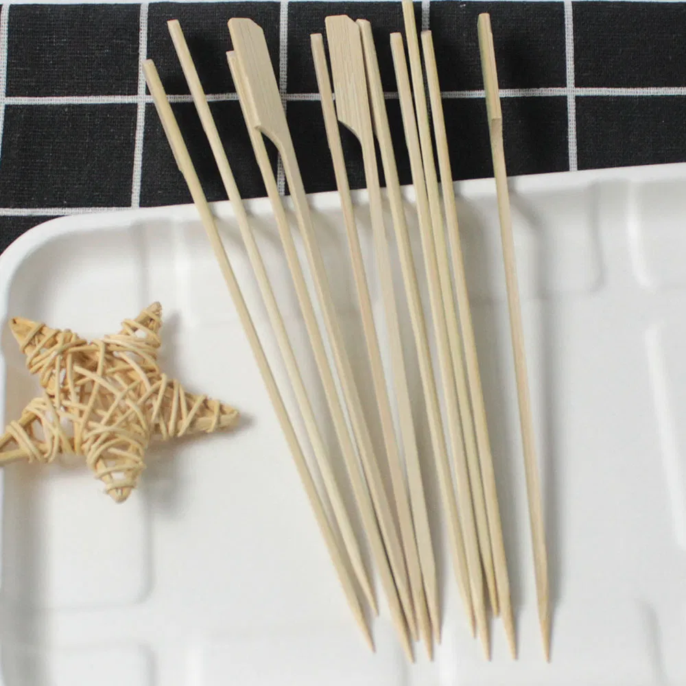 Food-Contacting Grade Eco-Friendly High Quality Natural Bamboo Skewers for BBQ Food