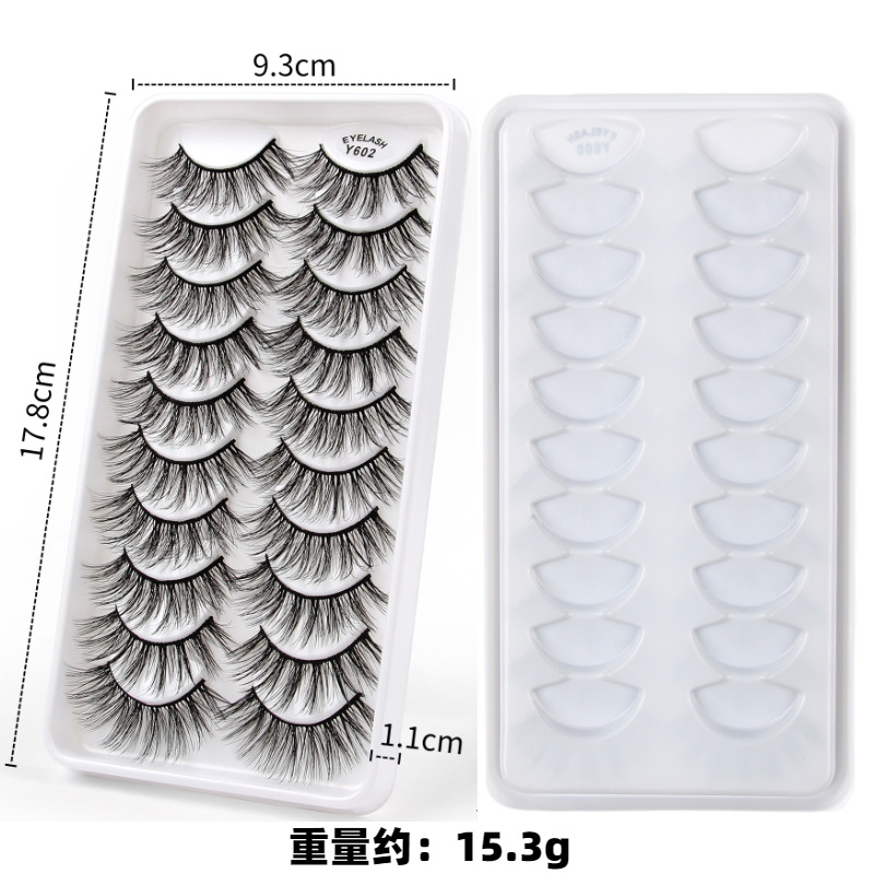 New Arrival 10 Pairs 3D Cat Eye False Eyelashes Natural Thick Fluffy Wholesale Eyelashes