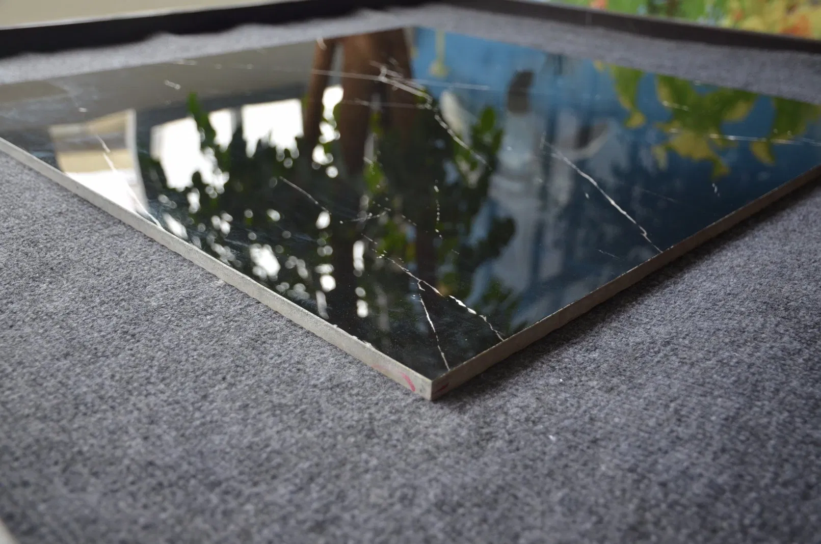 Factory Direct Sale Polished Decorative Wall Clean Black Porcelain Tile