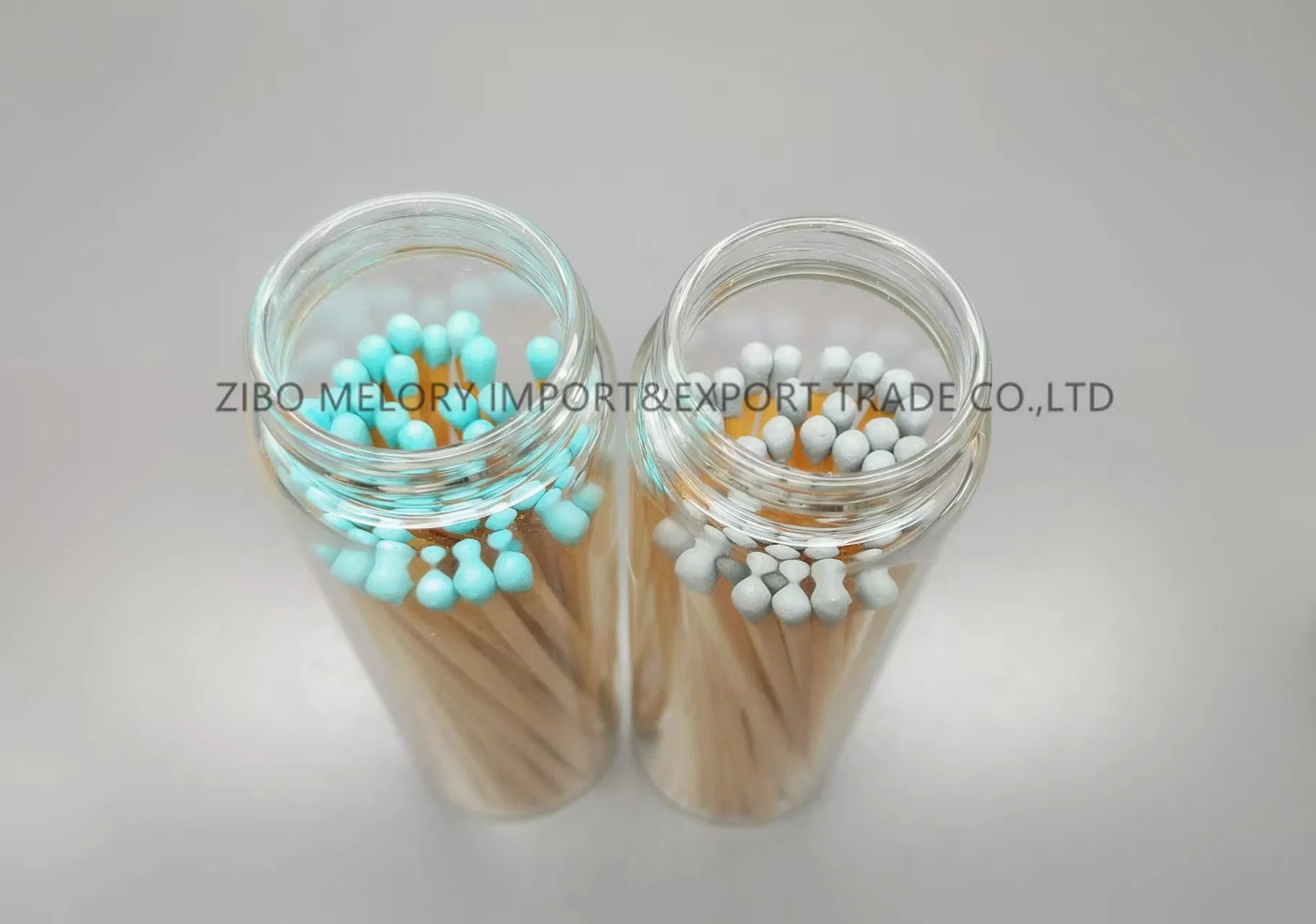 High Quality 12cm safety Matches in Cylinder Glass Jar