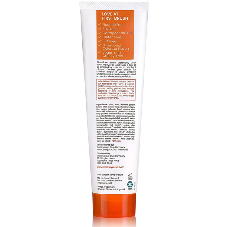 Natural Herbal Turmeric + Coconut Oil Whitening Antiplaque Toothpaste
