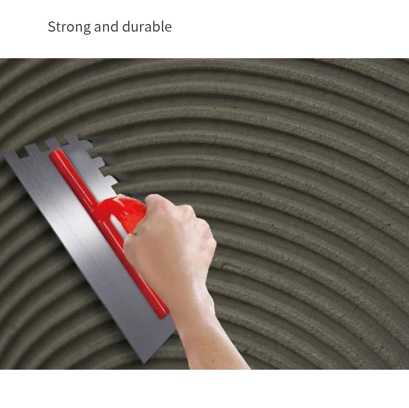 Zigzag Pattern Square Notch Trowel Margin Carbon Steel Flat Finishing Plaster Trowel