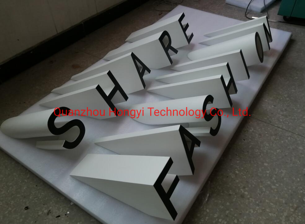 Oblique LED 3D Letter Sign Engraved Backlit Channel Letters Sign LED Channel Frontlit Letter Sign