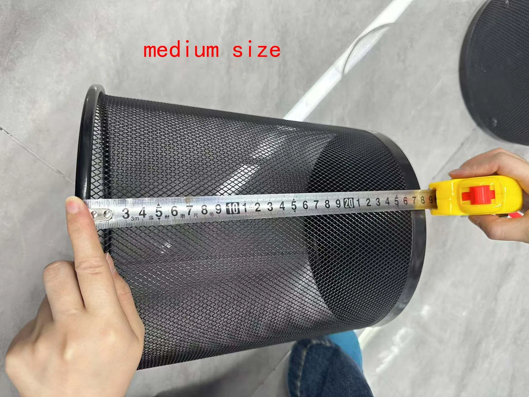 Металлическая мусорная корзина 28x26.5 см, сетка