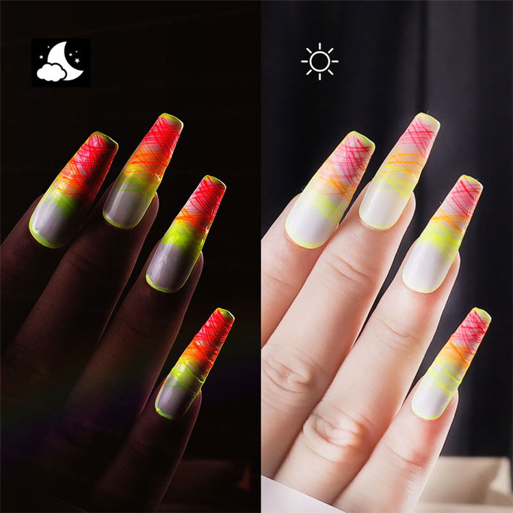 Wholesale Night Glitter Nail Art Spider Drawing Painting Gel Supplies for Nail Salon Beauty Design