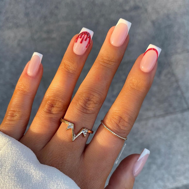 Pre-Made Nail Tips 24-Piece Set of Wearable Artificial Nail Tips