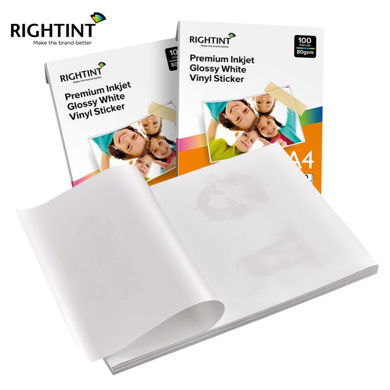 Sticker Rightint Carton A4, OEM White Glassine Paper Label Sheet