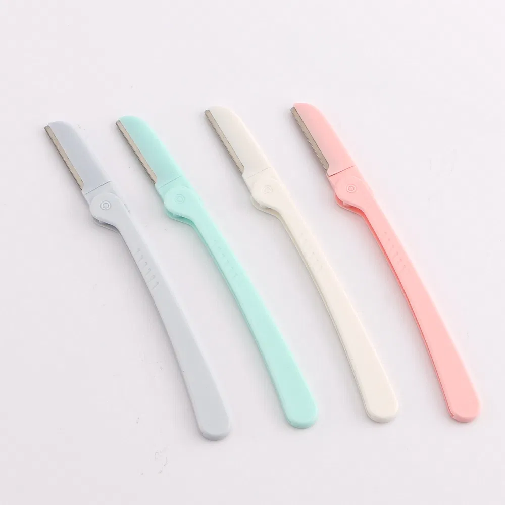 D108 Foldable Private Label Shaving Razor Trimmer Women Facial Eyebrow Razor Shaper