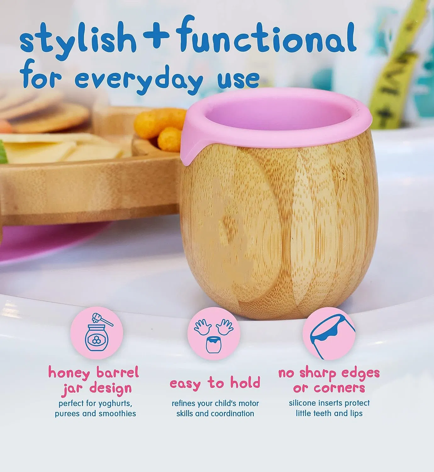 150ml Bamboo Cup for Baby with Silicone Liner