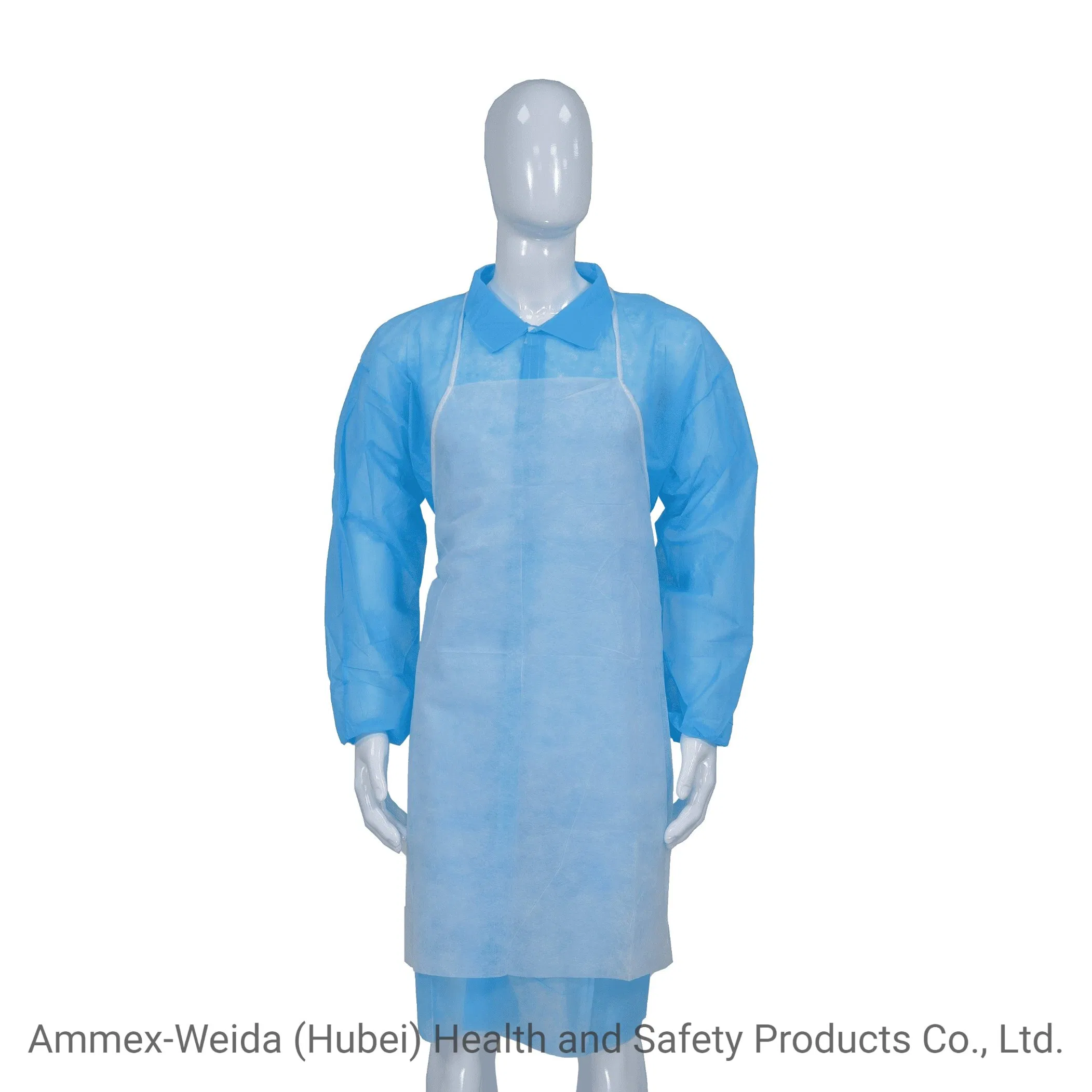 Simple Style Soft Non-Woven Apron Without Sleeves for Single Use in Production Process