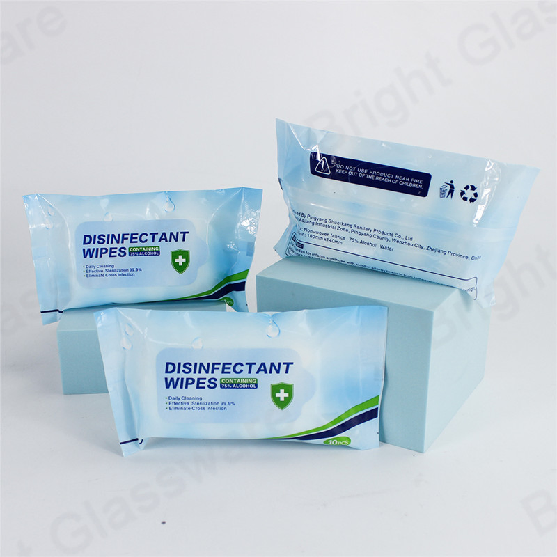 Wholesale Anti-Bacterial Disposable Sanitizer Cleaning Antibacterial Disinfectant 75% Alcohol Wet Wipes