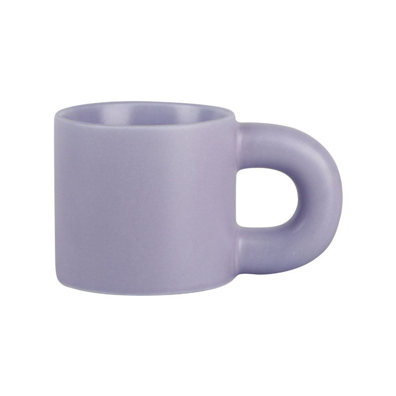 Керамическая кружка с ручкой-чашкой и большими ушками