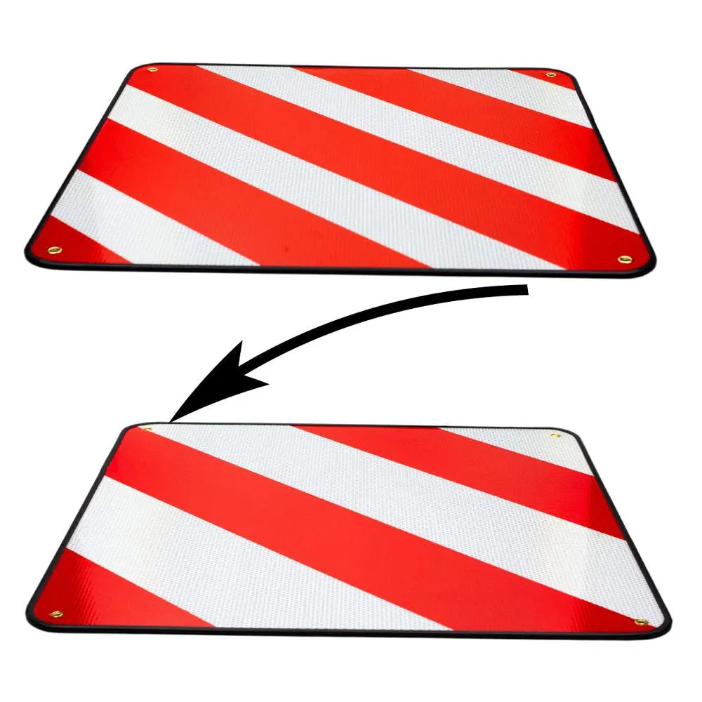 50 X 50cm 2in1 Spain and Italy Bicycle Carrier Red / White Aluminium Reflective Warning Board Warning Sign