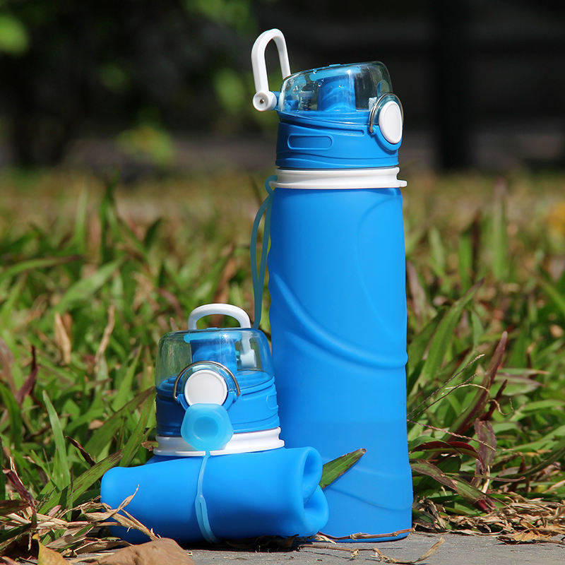 Portable Drinking Bottle BPA Free Collapsible Silicone Folding Water Bottle 750ml Outdoor Travel Sportssilicone Water Bottle