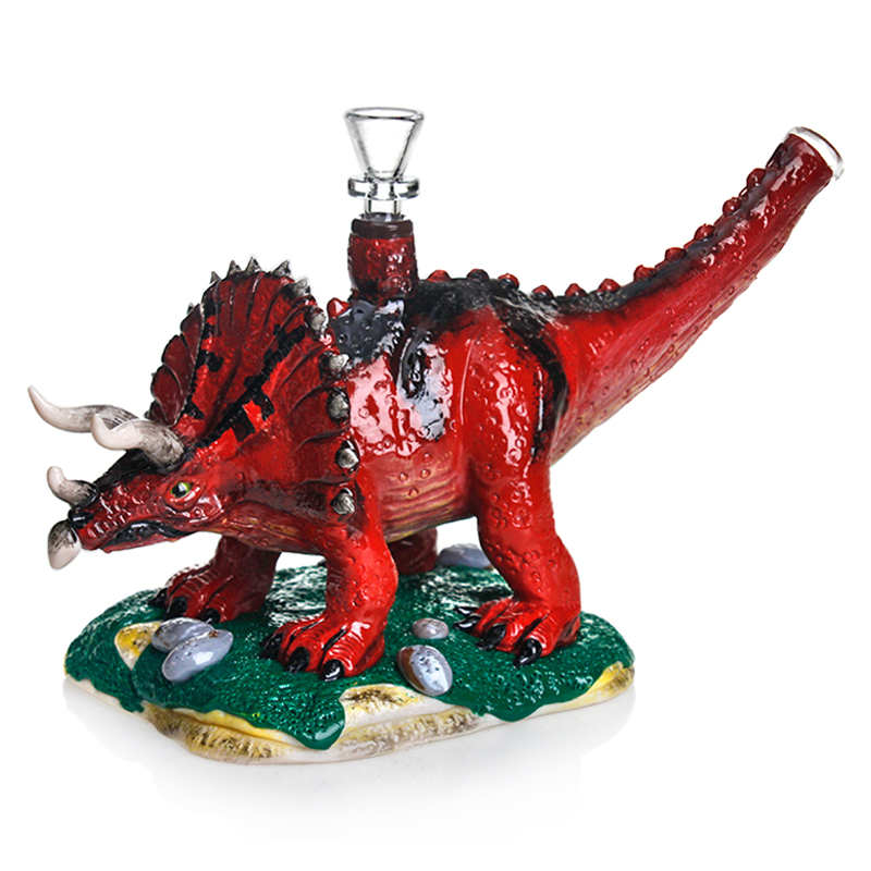 New 3D Hand Painting Unique Dinosaur Design Water Pipes Hookah Smoking Pipe 7mm Glass Beaker Pipes