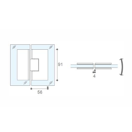 Newest Fashion Cheap Price High Quality Customize Brass Glass Door Shower Hinge