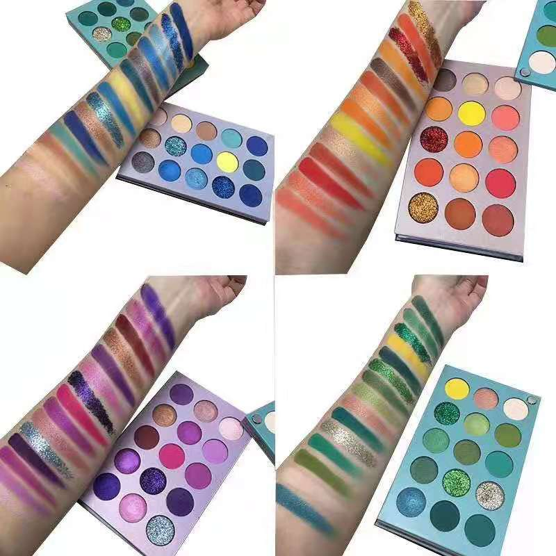Hot Sale Rotating 60-Color Factory Private Label Custom Eyeshadow Palette with High Pigment