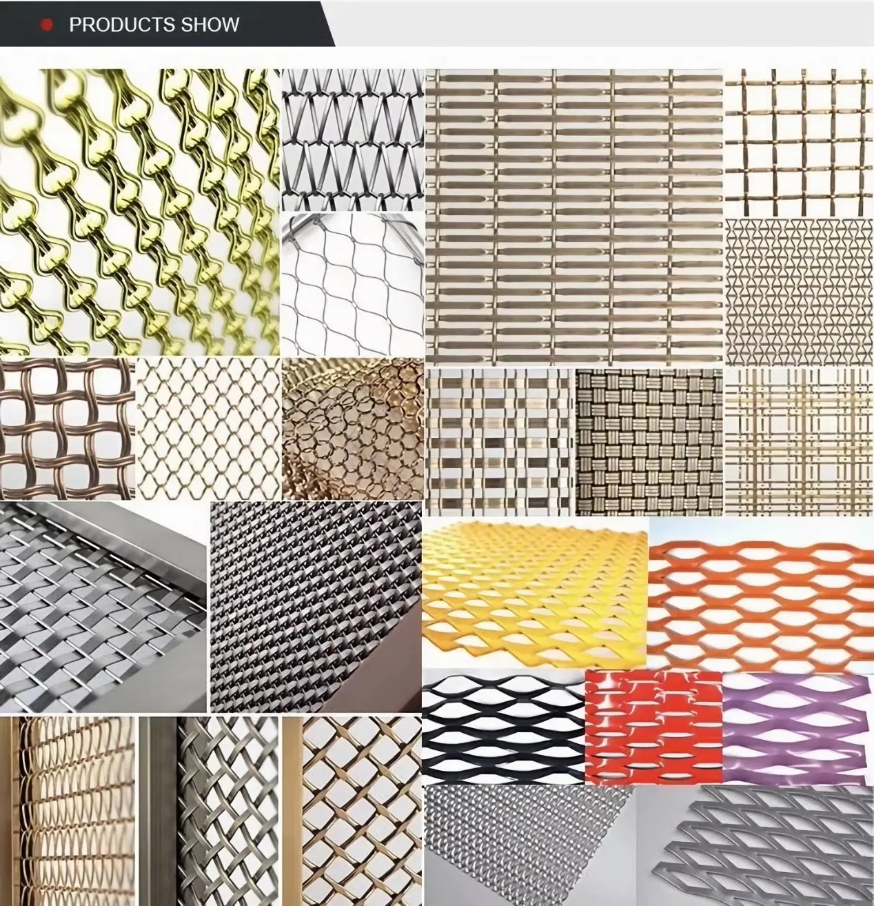 Stainless Steel Woven Metal Decorative Wire Mesh Curtain Stainless Steel