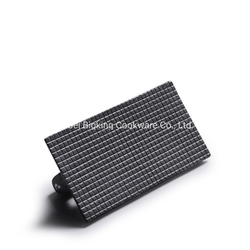 Cast Iron Burger Square Press Flat Grill Press