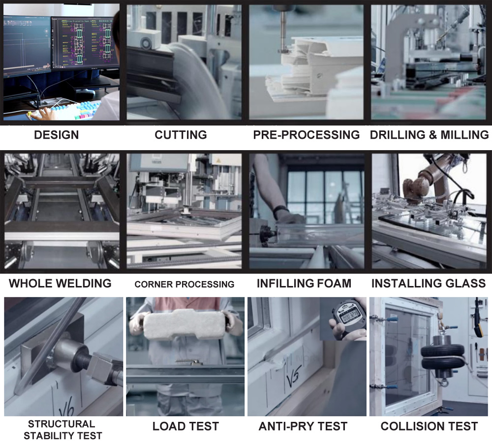 American Hot Sale Hurricane Impact Glass UPVC PVC Vinyl Casement Tilt and Turn Windows with The Easy-Fit Window Mesh