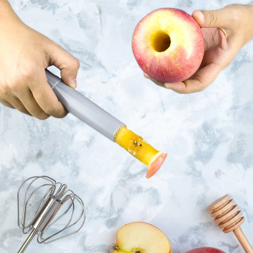 Apple Container Bowl ABS Material Fruit Storage Bowl with Corer and Lid