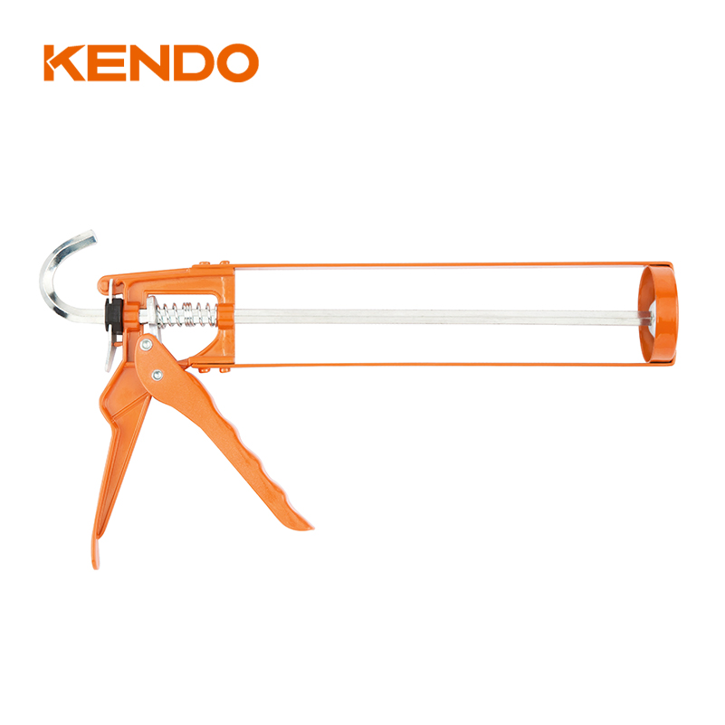 Kendo Skeleton Caulking Gun with Hard Steel Trigger and Swivel Handle for Use with Cartridges up to 300ml