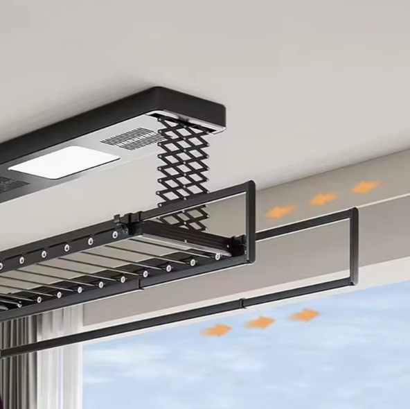 Intelligent Electric Clothes Hanger Lift Home Balcony Voice Controlled Remote Control Drying Clothes Hanger Machine