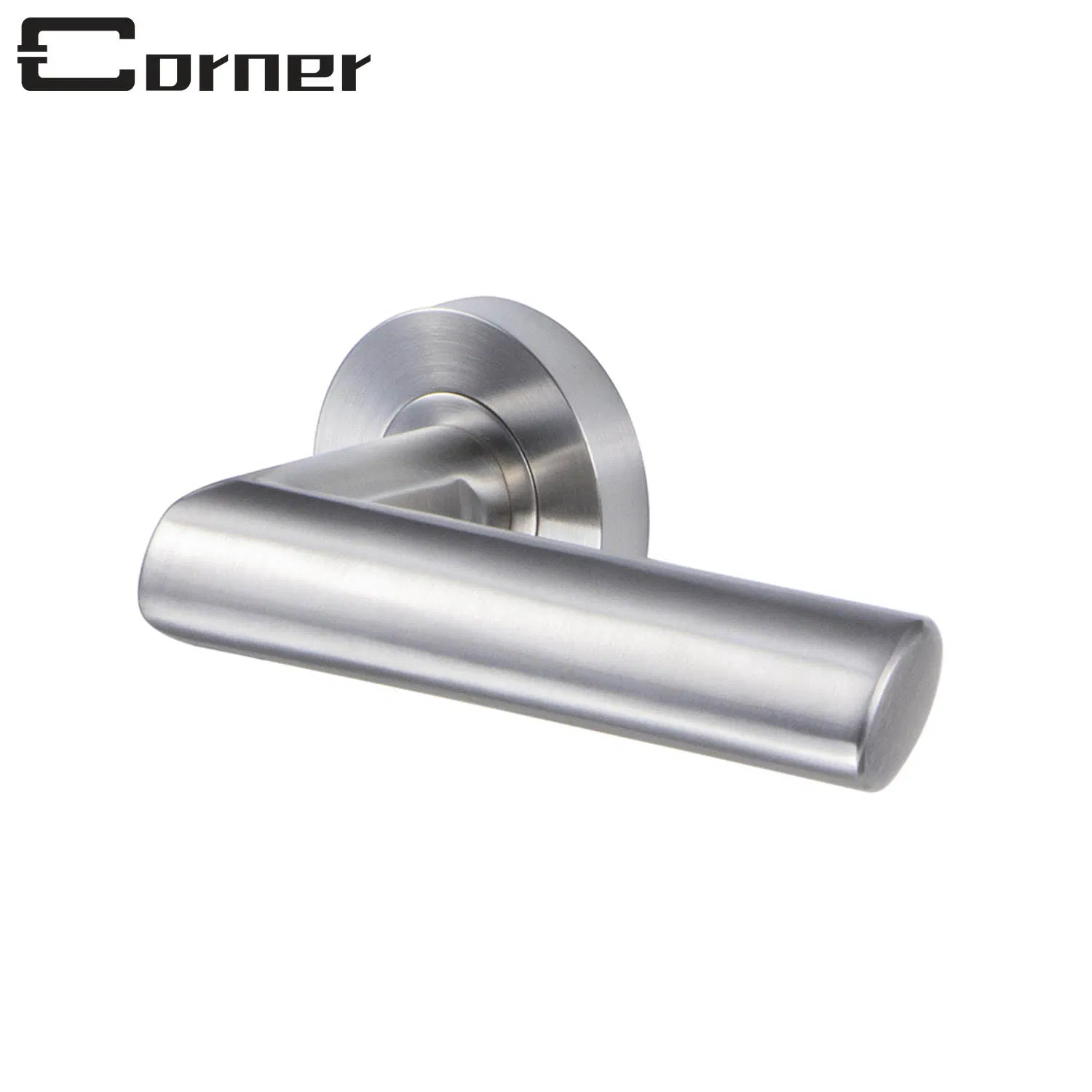 Modern Style Right Angle 304 Stainless Steel Bedroom Door Lever Handle