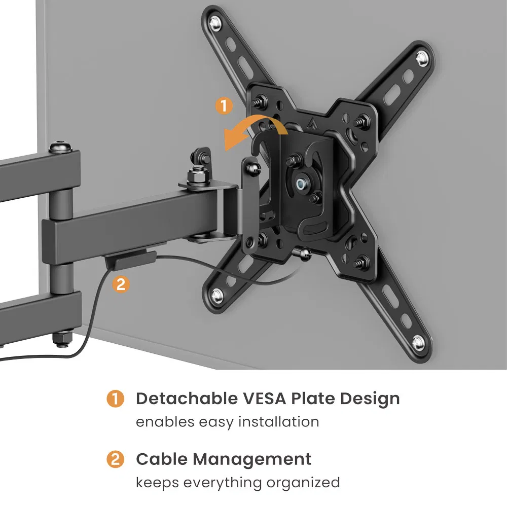 Wholesale Economy Articulating TV Mount Adjustable Arm Swivel Tilt Full Motion TV Wall Bracket Mount for 13 to 43 inch