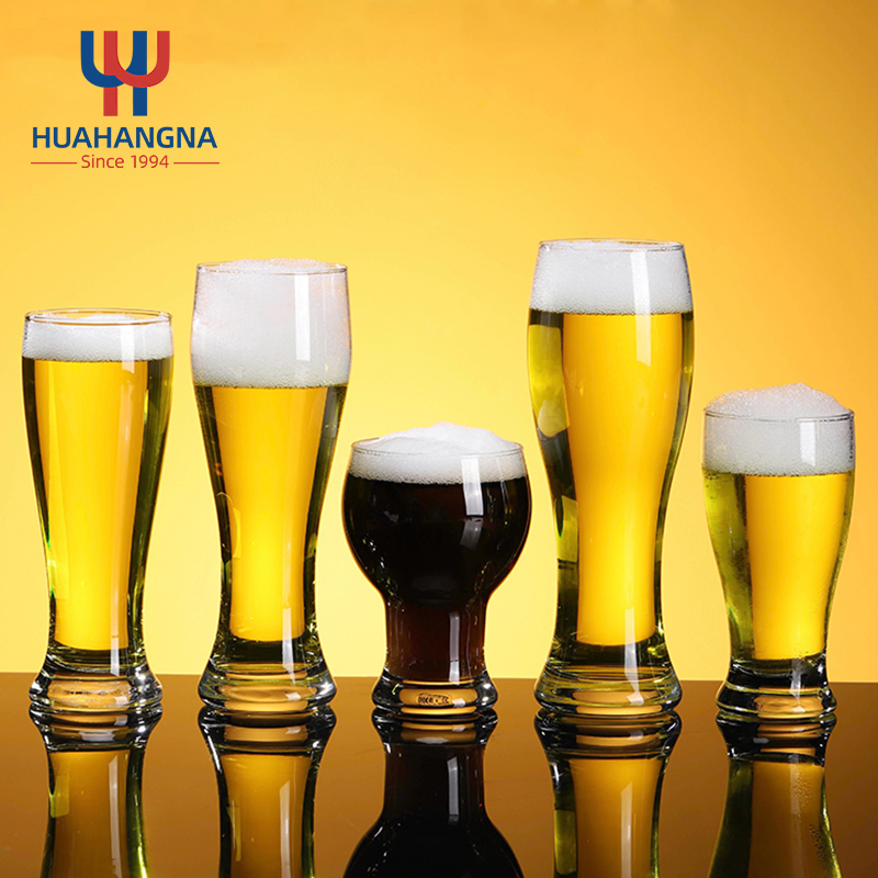 Huahang Wholesale Custom Logo 16oz 480ml Water Drinking Cup Glass Ware Mug Juice Pilsner Pint Beer Glass for Bar Restaurant Event