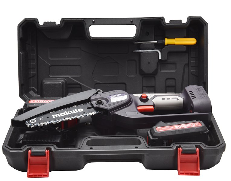 6 Inch 20V Portable Hand Mini Electric Chain Saw for Wood Tree Cutting Lithium Battery Powered Cordless Chainsaw