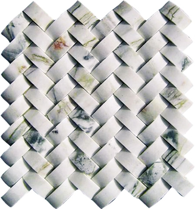 Полированный мраморный пол 3D с водной резкой