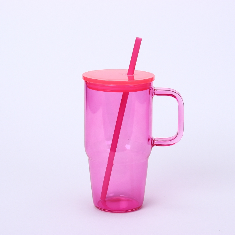 Кружка из боросиликатного стекла 600 мл с ручкой