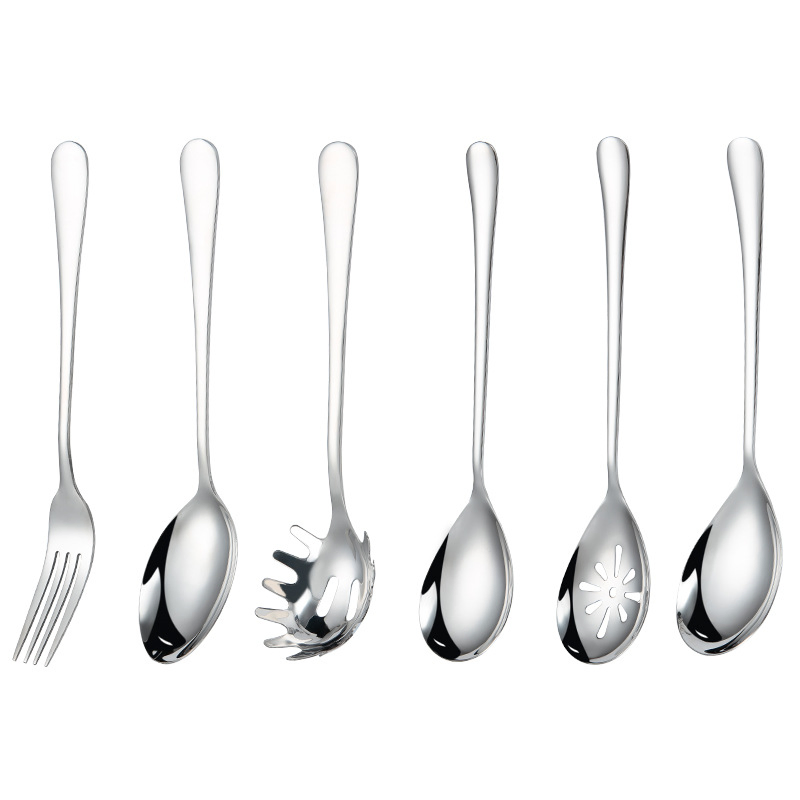 Stainless Steel Dinner Spoon Serving Spoon Powder Leakage Public Spoon