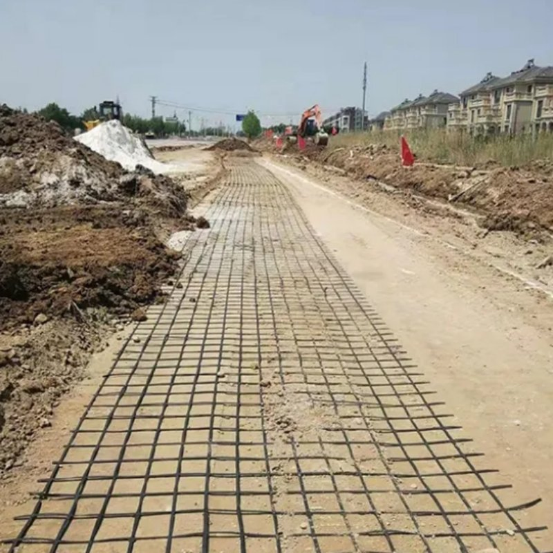 High Density Polyethylene Steel Plastic Geogrid for Soft Ground Reinforcement Polyester Driveway