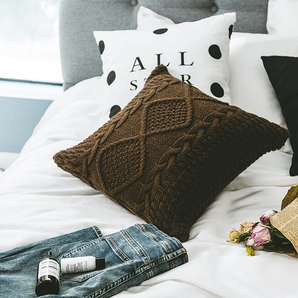 Nordic High Quality Tia Lingge Knitted Home Soft Knitted Pillow