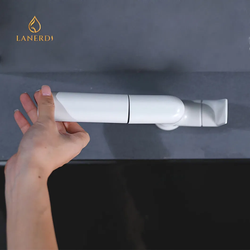 Смеситель для раковины белый вращающийся 360°