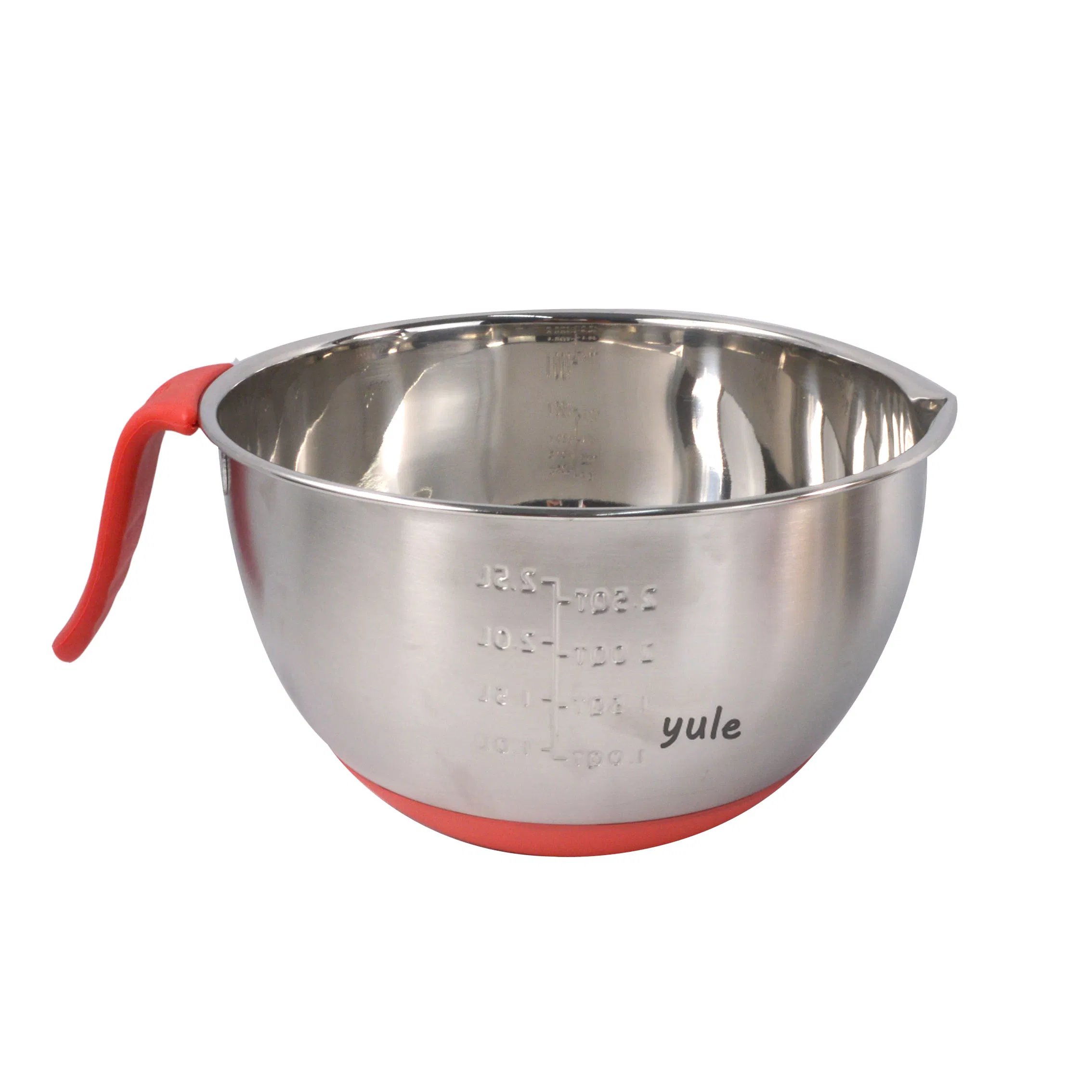 China Supplier Non-Slip Silicone Bottom Mixing Bowl Stainless Steel Mixing Bowl with Lid
