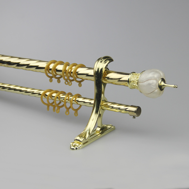 Custom Installation Curtain Rod Convenient Extendable Telescopic Adjustable Curtain Rod Pole Set