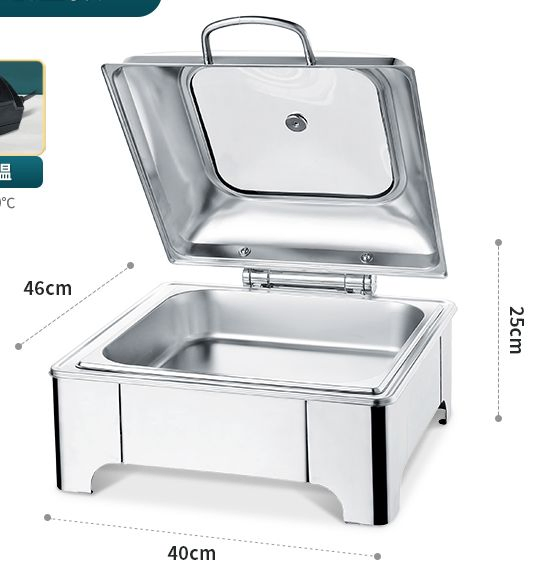 Rose Gold Stainless Steel Buffet Food Warmer Set Restaurant Hotel Electric Commercial Chafing Dish