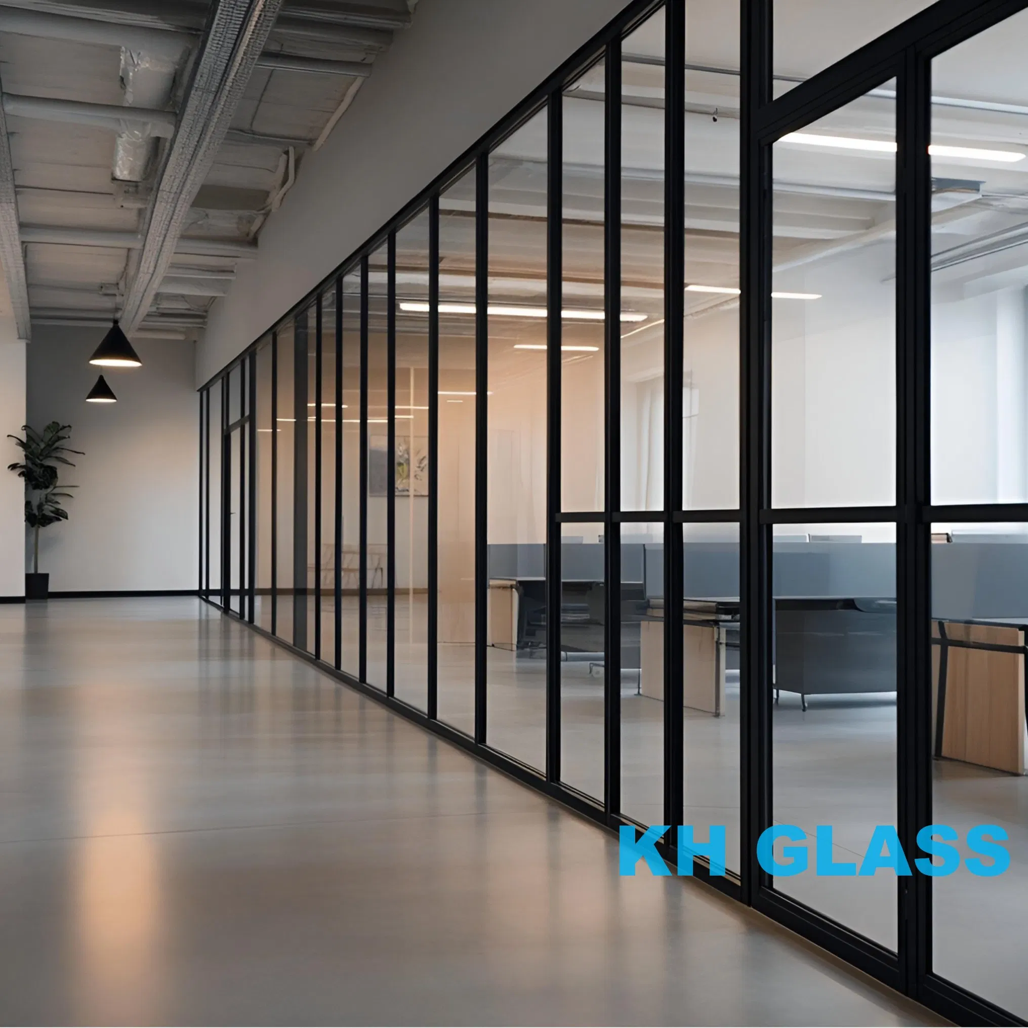 High-Quality Pattern Glass Art Partition with 25mm Thickness and 86-89% Light