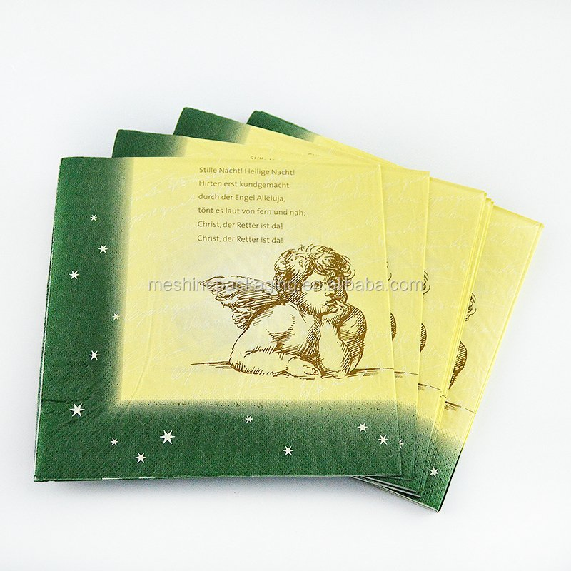 Disposable Restaurant Dining Cutlery Virgin Wood Pulp White Paper Napkins